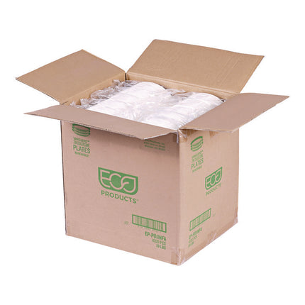 Vanguard Renewable And Compostable Sugarcane Plates, 7" Dia, White, 1,000/carton