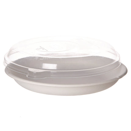 WorldView Renewable Molded Fiber Containers, 9" Diameter x 1.4" h, White, 400/Carton