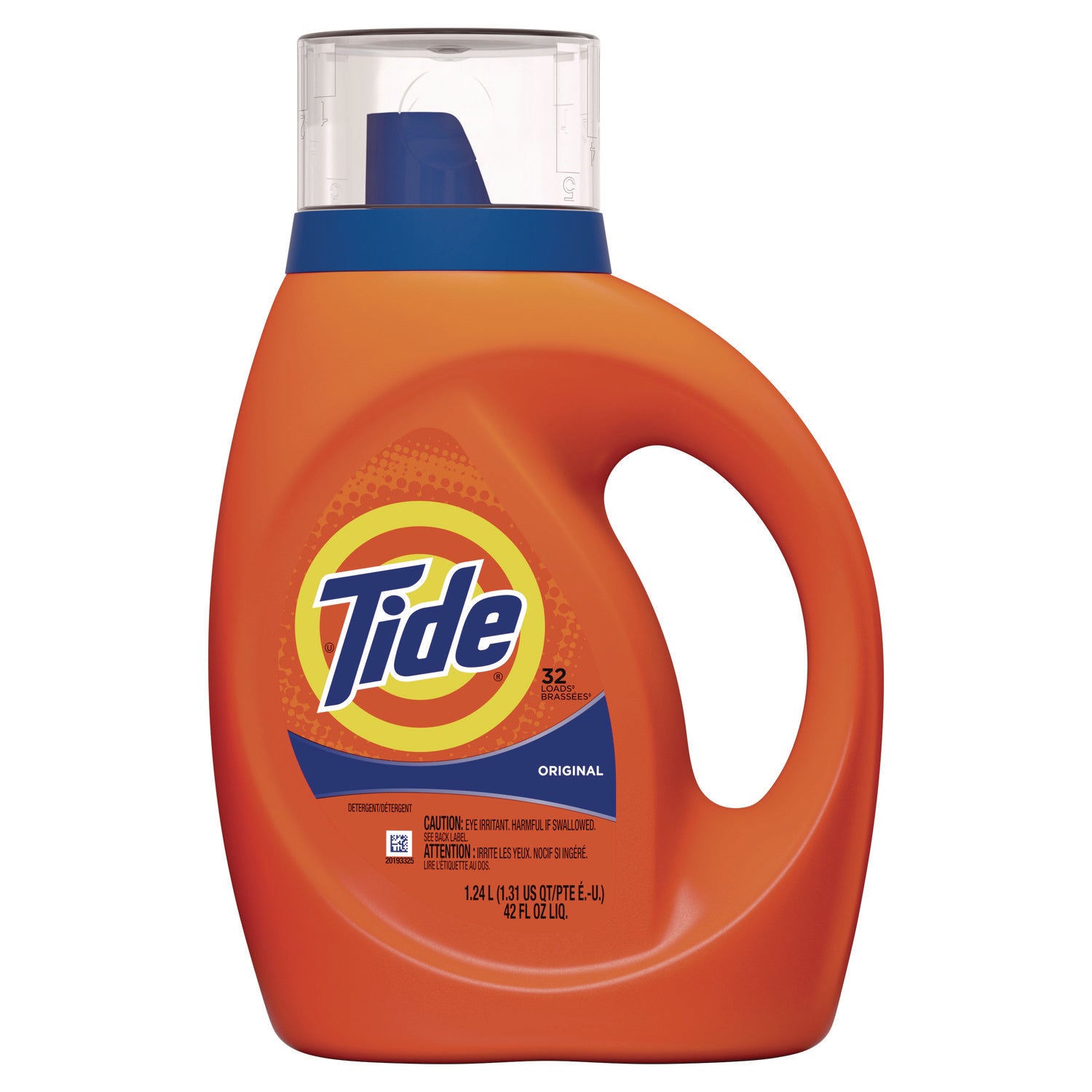 HE Liquid Tide Laundry Detergent, 32 Loads, 42 oz Bottle, 6/Carton