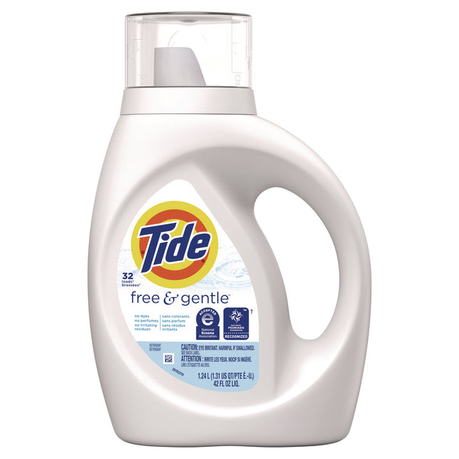 Free and Gentle Laundry Detergent, HE Compatible, 32 Loads, 42 oz Bottle, 6/Carton