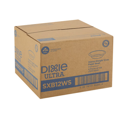 Pathways with Soak Proof Shield Heavyweight Paper Bowls, WiseSize, 12 oz, Green/Burgundy, 125/Pack, 4 Packs/Carton