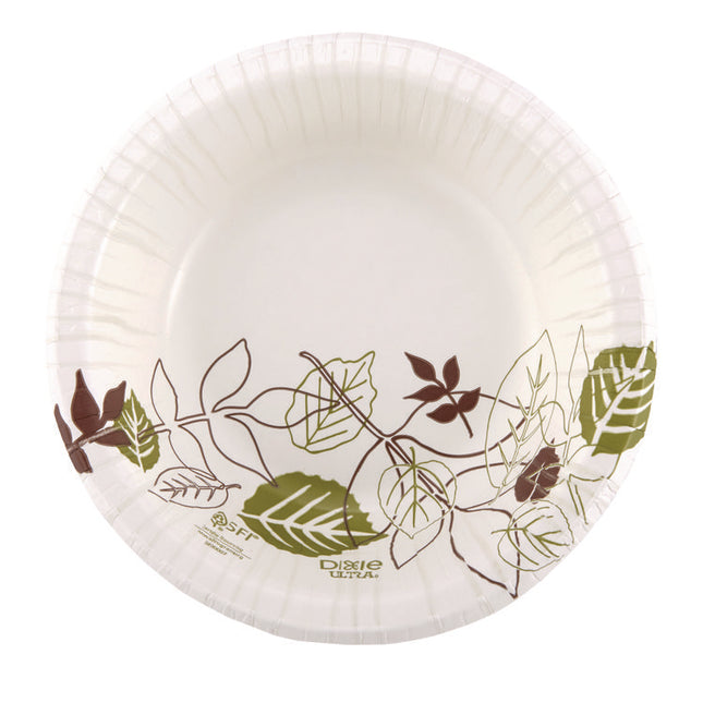 Pathways with Soak Proof Shield Heavyweight Paper Bowls, WiseSize, 12 oz, Green/Burgundy, 125/Pack, 4 Packs/Carton