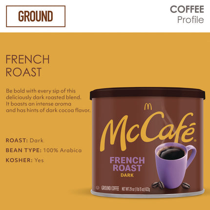 Ground Coffee, French Roast, 29 oz Can