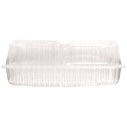 Handi-Lock Three-Compartment Food Container, 8 x 3 x 8.87, Clear, Plastic, 250/Carton