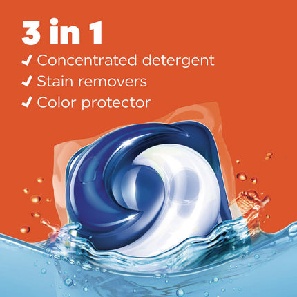 PODS Laundry Detergent, HE Compatible, Clean Breeze, 36 oz Tub, 42 Pacs/Tub, 4 Tubs/Carton