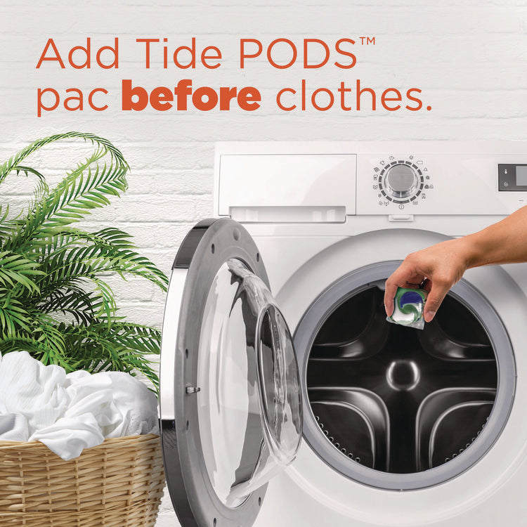 PODS Laundry Detergent, HE Compatible, Spring Meadow, 66 oz Tub, 76 Pacs/Tub, 4 Tubs/Carton