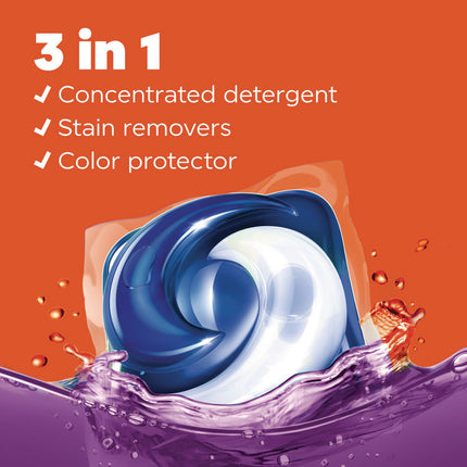 PODS Laundry Detergent, HE Compatible, Spring Meadow, 66 oz Tub, 76 Pacs/Tub