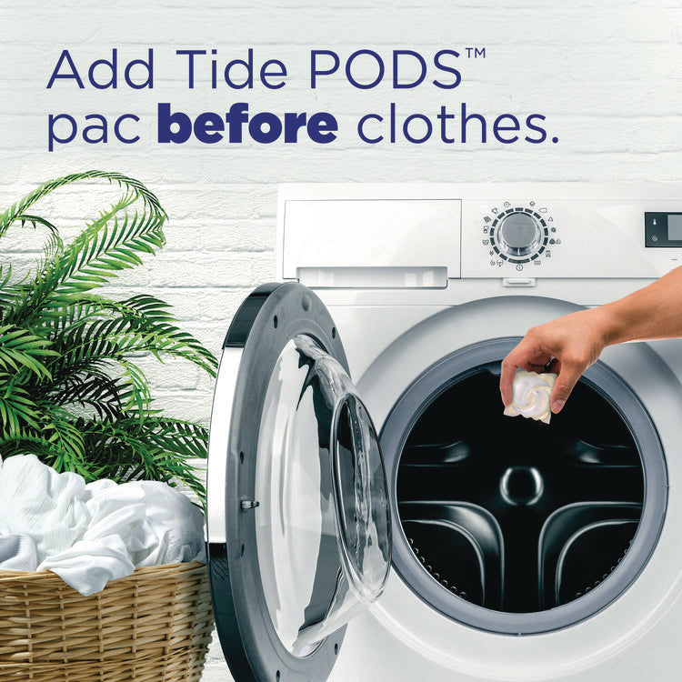 PODS Laundry Detergent, Free and Gentle, HE Compatible, 63 oz Tub, 76 Pacs/Tub, 4 Tubs/Carton