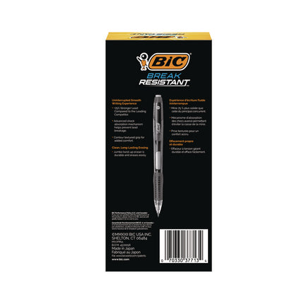 Break-Resistant Mechanical Pencils with Erasers, 0.7 mm, HB (#2), Black Lead, Assorted Barrel Colors, 12/Pack