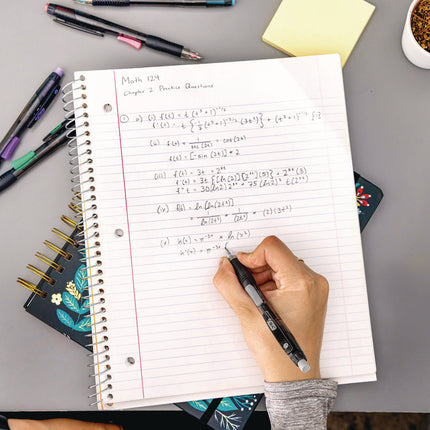 Break-Resistant Mechanical Pencils with Erasers, 0.7 mm, HB (#2), Black Lead, Assorted Barrel Colors, 12/Pack