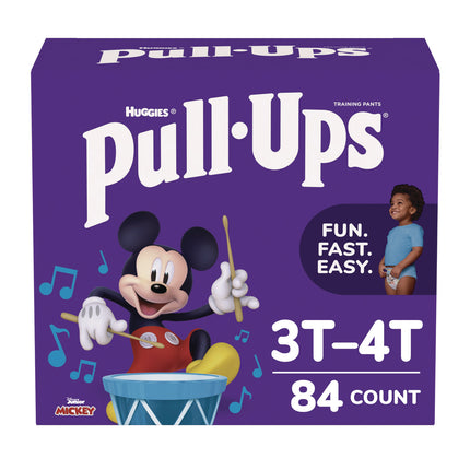 Pull-Ups Learning Designs Potty Training Pants for Boys, Size 5, 3T-4T, 32 lbs to 40 lbs, 84/Carton