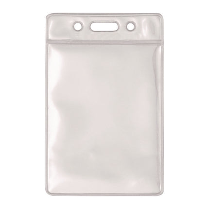ID Badge Holder, Clear, Vertical Orientation, 2.38 x 3.5 Insert, 50/Pack