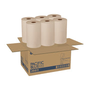 Pacific Blue Ultra Paper Towels, 1-Ply, 9" x 6,000 ft, Brown, 6/Carton