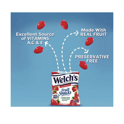 Fruit Snacks, Strawberry, 5 oz Pouch, 12/Box