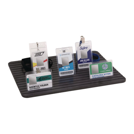 ID Badge Tray, 15 Slots, 60 Badge Capacity, 15.3 x 11.4, Black