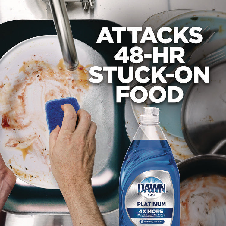 Platinum Liquid Dish Detergent, Refreshing Rain, 54.8 oz Bottle, 2/Pack