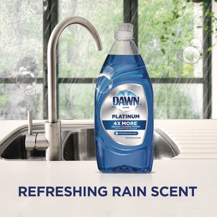 Platinum Liquid Dish Detergent, Refreshing Rain, 54.8 oz Bottle, 2/Pack
