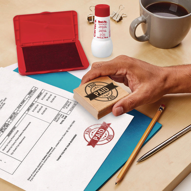 Neat-Flo Stamp Pad Inker, 2 oz Bottle, Red