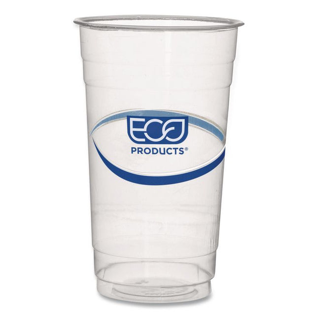 BlueStripe Recycled Content Clear Plastic Cold Drink Cups, 24 oz, 600/Carton