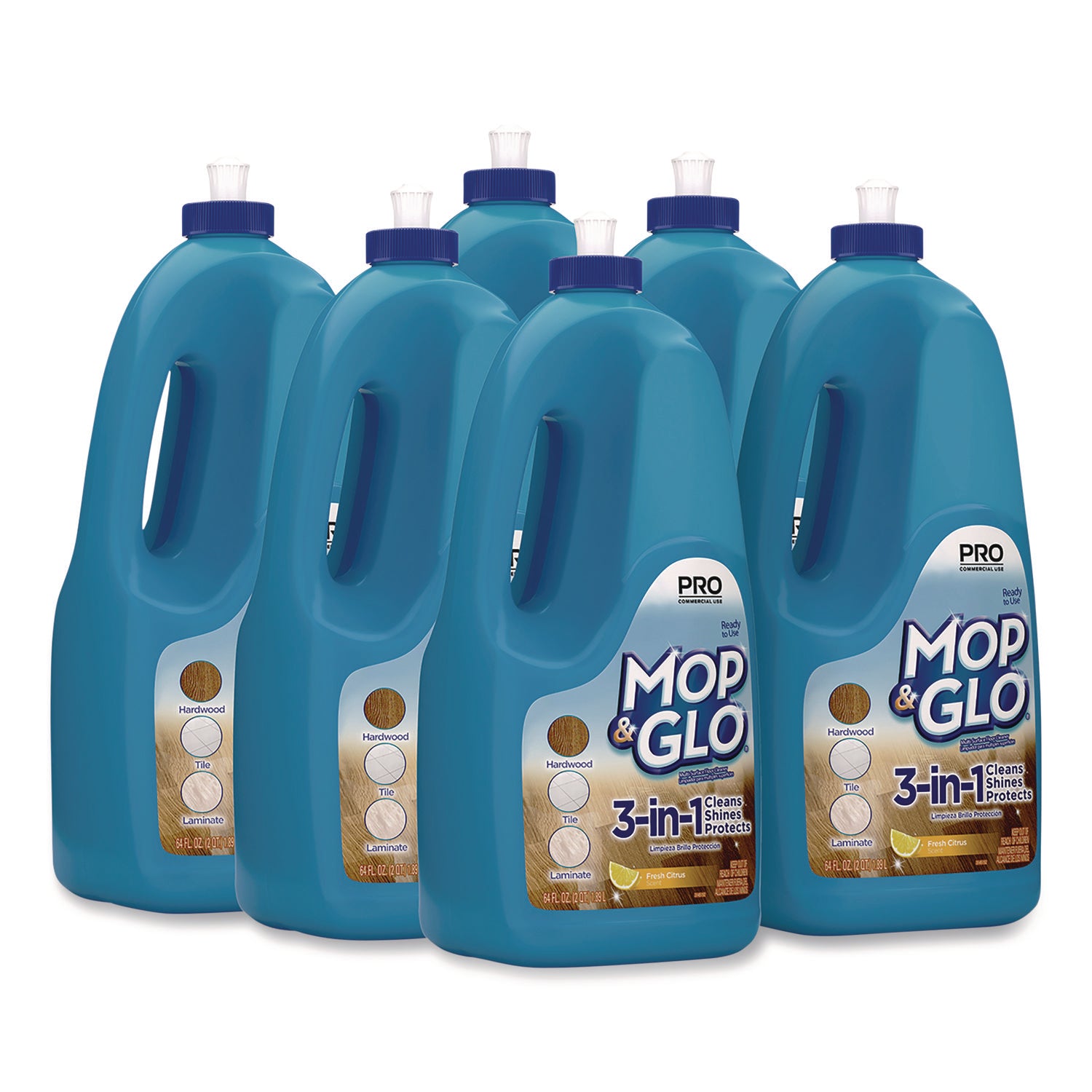 Ready to Use Multi-Surface Floor Cleaner, Fresh Citrus Scent, 64 oz Bottle, 6/Carton