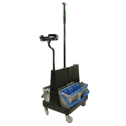 OmniClean Dual Bucket Kit, 1.5 gal, Black/Blue/Gray