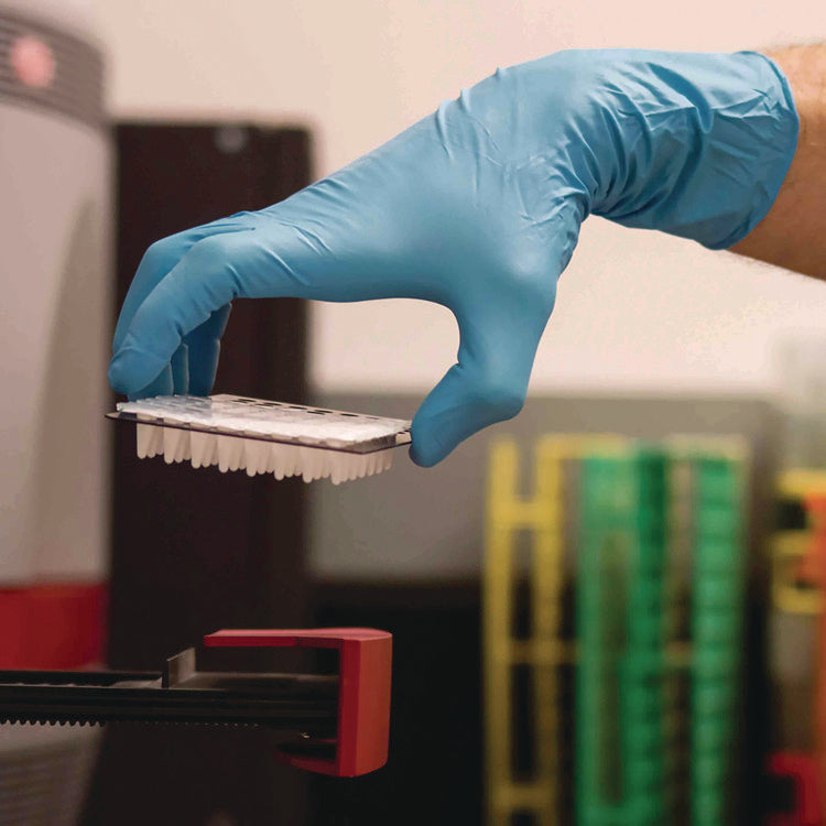 Blue Nitrile Exam Gloves, Powder-Free, Medium, Blue, 8 mil, 50/Box, 10 Boxes/Carton