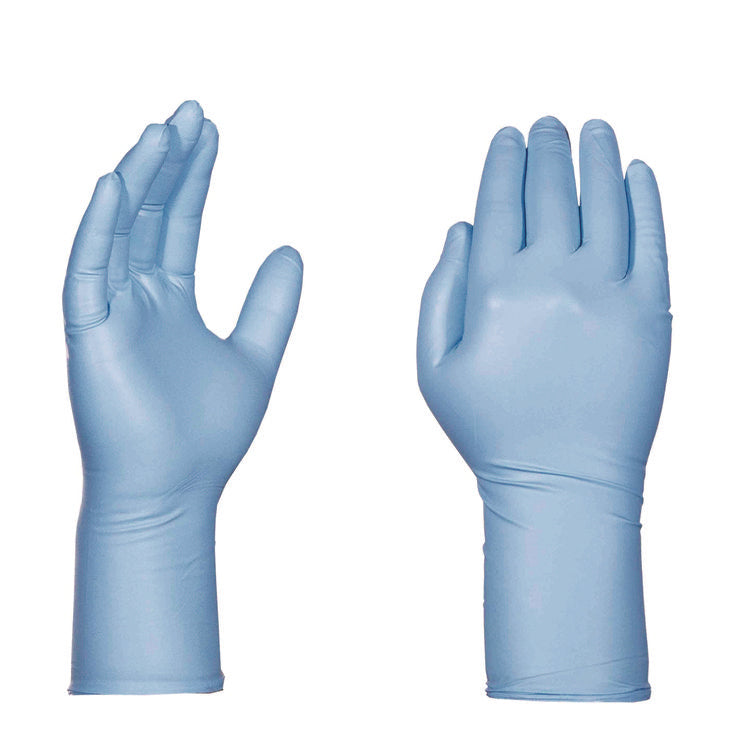 Blue Nitrile Exam Gloves, Powder-Free, Large, Blue, 8 mil, 50/Box, 10 Boxes/Carton