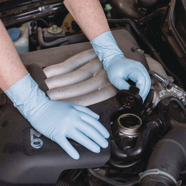 Blue Nitrile Exam Gloves, Powder-Free, X-Large, Blue, 8 mil, 50/Box, 10 Boxes/Carton