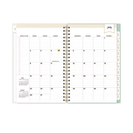 Day Designer "Secret Garden Mint" Academic Year Weekly/Monthly Notes Planner, 8 x 5, 12-Month (July to June): 2024-2025