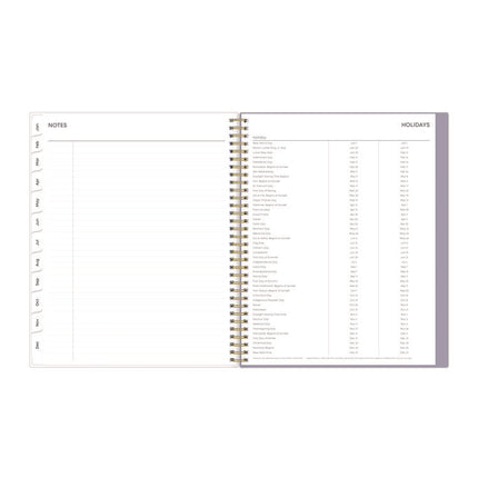 Tula Weekly/Monthly Planner, Floral Artwork, 11" x 8.5", Purple/Pink/White Cover, 12-Month (Jan to Dec): 2025