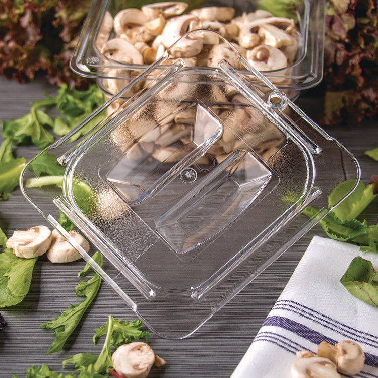 StorPlus Polycarbonate Handled Universal Lid, 6.31 x 6.88 x 0.88, Clear, Plastic