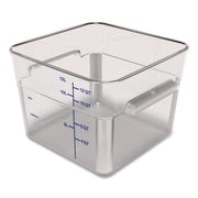 Squares Polycarbonate Food Storage Container, 12 qt, 11.13 x 11.13 x 8.25, Clear, Plastic