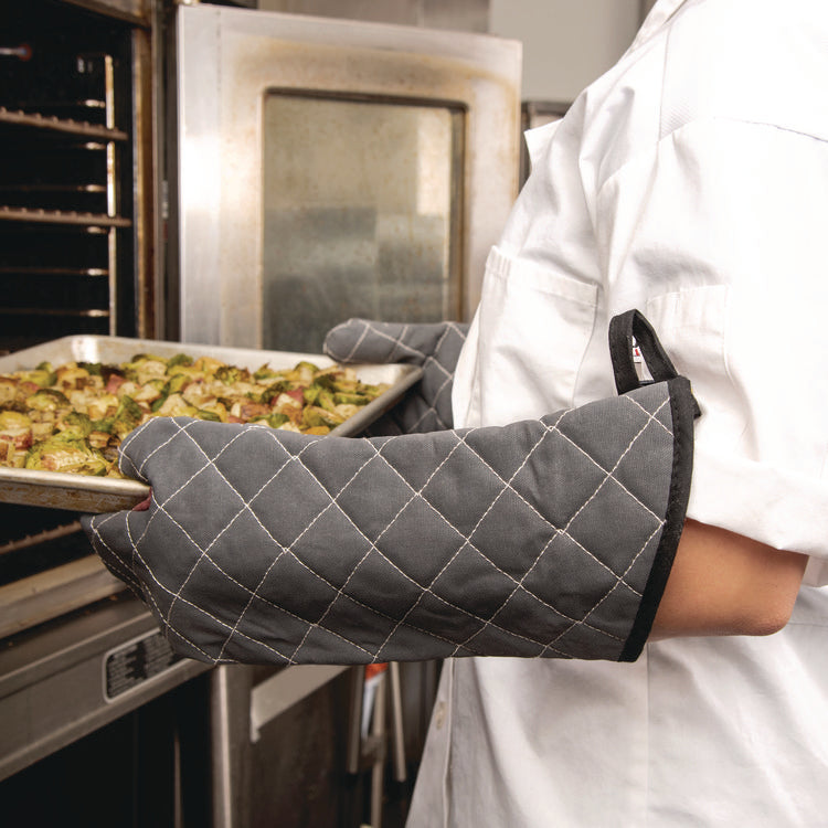 Bestguard Oven Mitt, 17", WebGuard Plus Fabric, Black, Pair