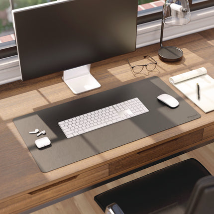 Vegan Leather Desk Pads, 31.5 x 15.7, Charcoal