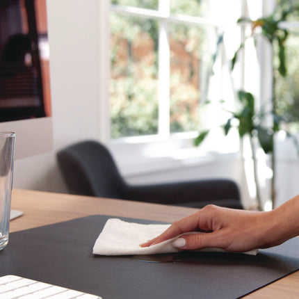 Vegan Leather Desk Pads, 23.6 x 13.7, Charcoal