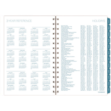 Glacier Weekly/Monthly Planner, Glacier Artwork, 8.5" x 6.38", Blue/Gray/Silver Cover, 12-Month (Jan to Dec): 2025