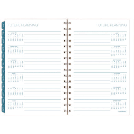 Glacier Weekly/Monthly Planner, Glacier Artwork, 8.5" x 6.38", Blue/Gray/Silver Cover, 12-Month (Jan to Dec): 2025