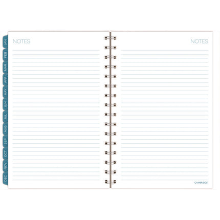 Glacier Weekly/Monthly Planner, Glacier Artwork, 8.5" x 6.38", Blue/Gray/Silver Cover, 12-Month (Jan to Dec): 2025