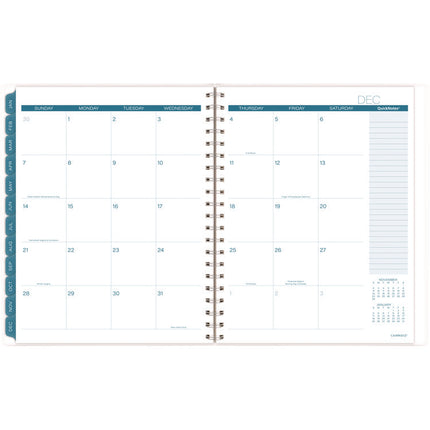 Glacier Weekly/Monthly Planner, Glacier Artwork, 11" x 9.25", Blue/Gray/Silver Cover, 12-Month (Jan to Dec): 2025