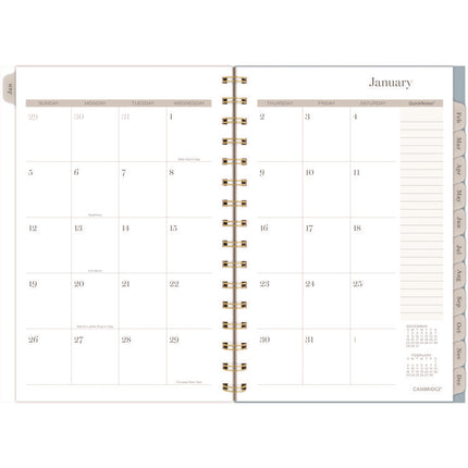 Triad Weekly/Monthly Planner, Geometric Artwork, 8.5" x 6.38", Multicolor Cover, 12-Month (Jan to Dec): 2025