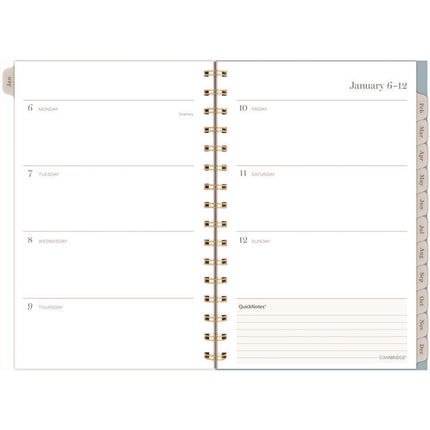 Triad Weekly/Monthly Planner, Geometric Artwork, 8.5" x 6.38", Multicolor Cover, 12-Month (Jan to Dec): 2025
