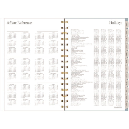 Triad Weekly/Monthly Planner, Geometric Artwork, 8.5" x 6.38", Multicolor Cover, 12-Month (Jan to Dec): 2025