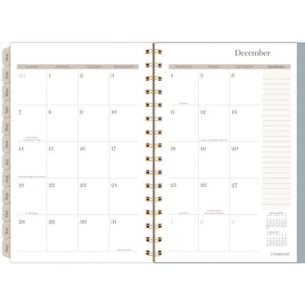 Triad Weekly/Monthly Planner, Geometric Artwork, 8.5" x 6.38", Multicolor Cover, 12-Month (Jan to Dec): 2025