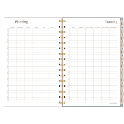 Triad Weekly/Monthly Planner, Geometric Artwork, 8.5" x 6.38", Multicolor Cover, 12-Month (Jan to Dec): 2025