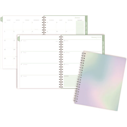 Ombre Weekly/Monthly Planner, Colorful Cloud Artwork, 11" x 9.25", Multicolor Cover, 12-Month (Jan to Dec): 2025