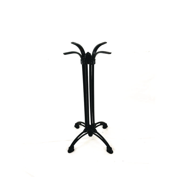 Topalit Tables, Square, 32 x 32 x 44, Washington Pine Top, Black Iron Base/Legs