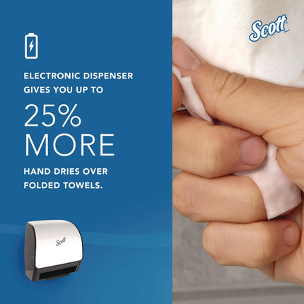 Slimroll Electronic Towel Dispenser, 12.35 x 7.25 x 11.8, White/Black