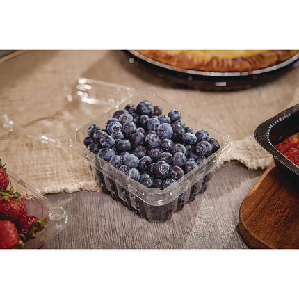 Blueberry Modular Clamshell, 32 oz, 7.25 x 7.5 x 3.06, Clear, Plastic, 180/Carton