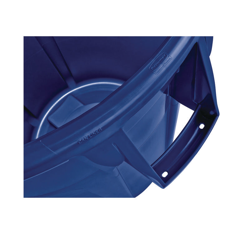 Brute Container, 10 gal, Plastic, Blue