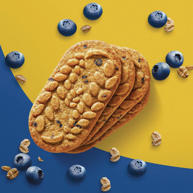 belVita Breakfast Biscuits, 1.76 oz Pack, Blueberry, 8 Packs/Box, 8 Boxes/Carton